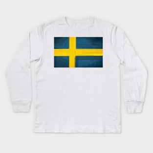 Sweden Flag Kids Long Sleeve T-Shirt